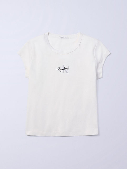 CKJK Tシャツ - モノグラムベビーT