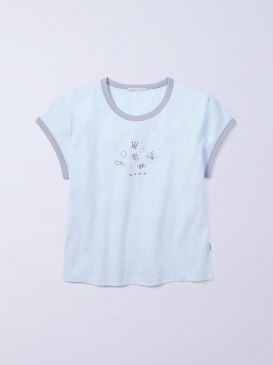 CKJK アイコンズグラフィック リンガーベビーT