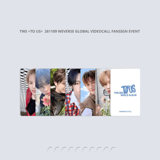 [261109イベント] TWS TO US X WEVERSEグロバル 対面ヨントンサイン会 特典トレカフォトカード
